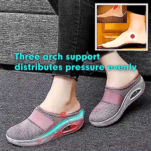BIUBIULOVE Air Cushion Slip-on Walking Shoes Orthopedic Diabetic Walking Shoes,Breathable with Arch Support Knit Casual Air Cushion Slip-on Shoes,Outdoor Walking Sneakers
